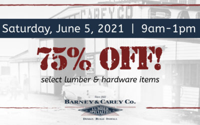 Take 75% Off at the Barney & Carey Co. Yard Sale!